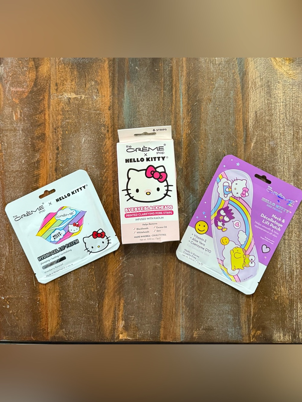 The Crème Shop x Hello Kitty Sanrio Skincare Pore Lip Neck Patch 3 Pc NWT